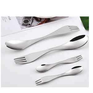 ชุดช้อนส้อม 2 in 1 รุ่น DFO09  ช้อนส้อมสแตนเลสแบบพกพาสำหรับตั้งแคมป์ เดินทาง ปิกนิก - Product Image 4