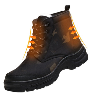 Botas de Nieve de Lana para Hombre, Negras, Impermeables, Resistentes al Frío, Botas de Invierno para Exteriores con Suela Gruesa, Estilo Casual - Product Image 5