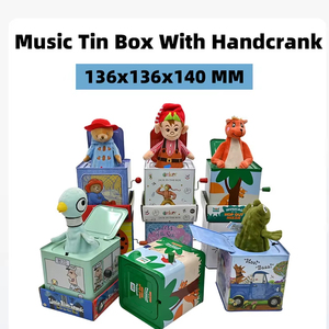 <span class=keywords><strong>Juguete</strong></span> Musical de Lata Clásico Personalizado, Colorido y Duradero, con Música de Payaso Loco, Opcional y Personalizable - Product Image 1