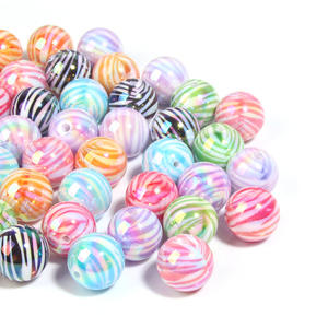 Wholesale Custom 16mm UV Plating Round Luxury Clear Premium Acrylic Plastic & Lucite Mixed Color Beads for <b>Pen</b> Beads - Product Image 5