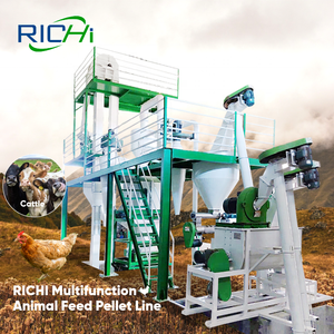 Richi 2000 kg/giờ Máy chế biến thức ăn chăn nuôi động vật Thức ăn viên Máy Nghiền dòng sản phẩm gà nhà máy thức ăn gia súc - Product Image 1