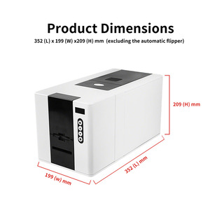 Imprimante de cartes JINGXIN transparente blanche et noire avec motifs pré-imprimés, impression couleur, simple face ou double face - Product Image 2