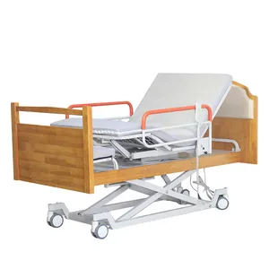 MGE-KD14 médica de madera para ancianos, muebles de Hospital, clínica, cama de enfermería giratoria