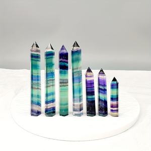 Cristal de Fluorita Pulido y Colorido CrystalHola al por Mayor, Punto de Cristal para Feng Shui, Tendencia de Moda, Decoración Relajante para el Hogar, Oficina y Dormitorio - Product Image 6