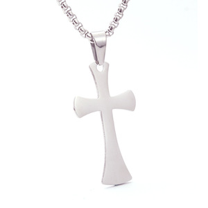 <b>Cross</b> Pendant Necklace Stainless Steel Unisex Fashion Jewelry Gift - Product Image 1