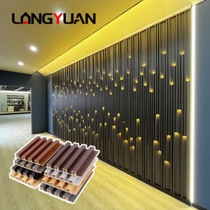 Modern WPC Slat Painel de Parede Board & Interior/Interior Madeira Plástico 3D PVC Caneladas Decoração Painel de Parede Revestimento - Product Image 1