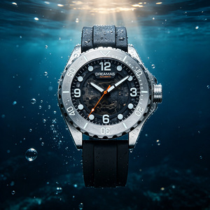 Orologio Subacqueo 1000M con Cassa in Titanio DLC, Movimento Meccanico Automatico Miyota 82S0, Cinturino FKM, Orologio Professionale da Uomo per Immersioni - Product Image 4