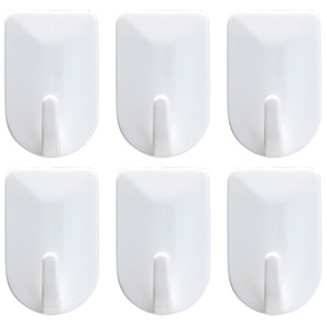 Deli Sticky Hooks White Wall Mounted No Drill Adhesive Hook For Bathroom Kitchen Home Use 1.0kg Capacity - Product Image 5