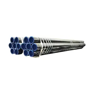 China Manufacturer Building Materials Seamless Steel Pipe Delivered In Black Paint PVC Wrapped Cloth