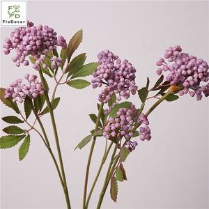 Neuheit Heißer Verkauf 2 Köpfe Künstliche Lila Rote Blaue Hortensien-Spitzenbeeren Weihnachts-Neujahrs-Herbstfarben-Wildstil - Product Image 2