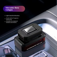 Diffuseur d'aromathérapie de luxe pour voiture à énergie solaire avec capteur de lumière, flacon en verre, liquide coloré, parfum longue durée