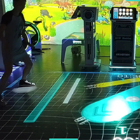 Jeu interactif de projecteur de plancher pour l'amusement d'intérieur équipement de publicité d'écran de projecteur de plancher de mur en hausse