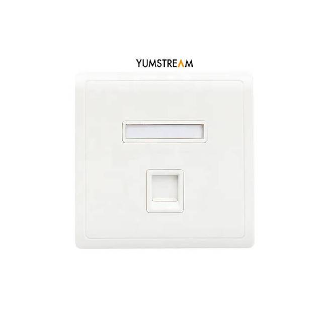 86 Type 1Port Rj45 One Port Wall Plate Network Face Plate Single Port Face Plate