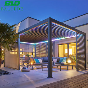Pergola Premium con Elegante Schermo Frangivista, Strutture Ombreggianti per Esterni, Idee per Pergole per Soggiorni all'Aperto - Product Image 1