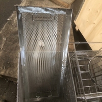 Keranjang Logam Berlubang Stainless Steel Kustom, Bulat, Persegi, Persegi Panjang, Loyang Panggang Berlubang, Keranjang Saringan Jala