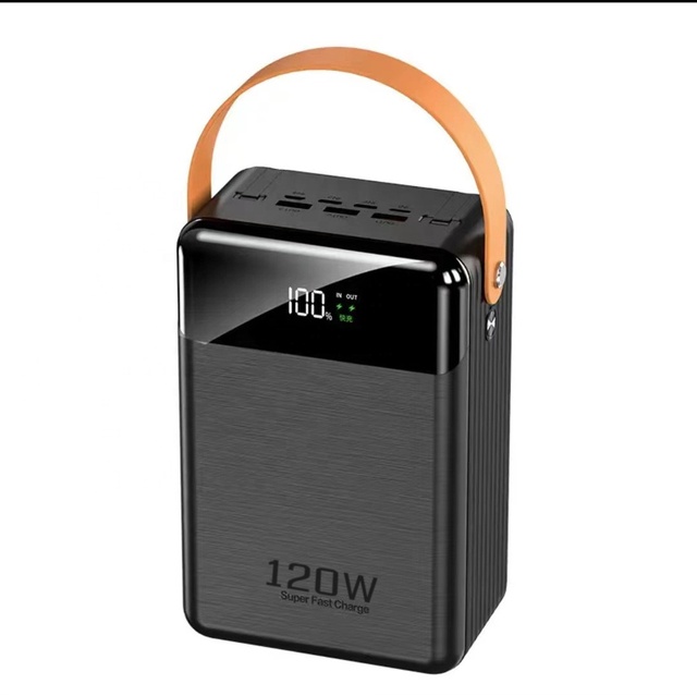 120W Super Fast Charge 16000 MAH Li-Polymer Battery Durable LED Display GaN Tech Mobile Power Supply for Students Outdoor Use