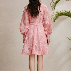 Abbigliamento di fabbrica all'ingrosso 2025 autunno nuovo vestito elegante manica a lanterna monopetto ricamato ampia gonna altalena - Product Image 2