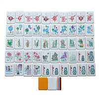 Jeu de Mahjong Américain de Luxe 7 Couches en Acrylique Sculpté sur Mesure 160 Pièces Portable et Écologique - Marchez avec moi