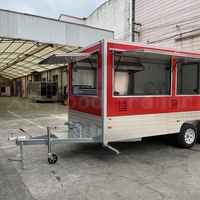 Geroosterde Kippengrill Foodtruck Aanhangwagen Mobiele Restaurantmachine Melk Mobiele Fastfood Mobiele Keukenauto Om Fruit Te Verkopen