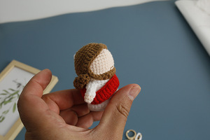 <span class=keywords><strong>Llavero</strong></span> de Jesús Tejido a Crochet, Regalo de Bautismo Cristiano, Muñeco <span class=keywords><strong>Amigurumi</strong></span> Hecho a Mano, Llaveros Navideños - Product Image 3