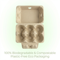 Vente en gros de cartons à œufs vides biodégradables en pulpe écologique pour la vente au détail et l'épicerie