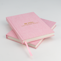 Journal de Prières Quotidiennes Personnalisé en Toile de Lin, Couverture Rigide, Cahier de Notes d'Affirmation, de Pleine Conscience, d'Inspiration et de Gratitude, Impression Personnalisée