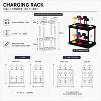 Lampe de table rechargeable avec base de charge sans fil, commande tactile, 3 températures de couleur, LED dimmable, lampe de chevet en métal pour hôtel