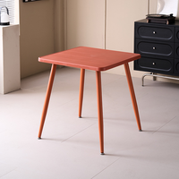 Table à manger carrée en plastique moderne de style nordique, imperméable, pour balcon et salon