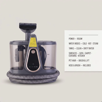 Nettoyeur Vapeur Électrique Portable Domestique 2000W, Pression 2 Bars, Réservoir 1,1L, Autonomie 10min, Nettoyage Ciblé pour Tapis, Canapé, Cuisine