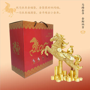 Adorno Festivo de Lujo para Mesa, Escultura Artística de Caballo Saltando en Resina Epoxi, Decoración de Año Nuevo del Año del Caballo, Regalo de la Suerte - Product Image 4