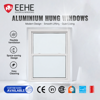 Fenêtre coulissante en aluminium EEHE, certifiée NFRC, insonorisée, étanche, fenêtre à guillotine simple en aluminium