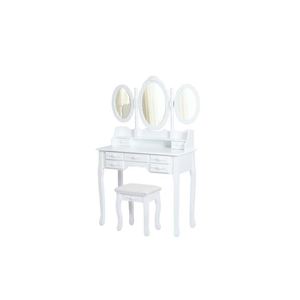 Camera da letto in legno massello comò Europa stile di <span class=keywords><strong>trucco</strong></span> bianco tavolo con sgabello - Product Image 6