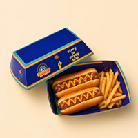 Barquettes jetables en papier pour hot-dogs, frites, desserts et repas rapides – Boîtes en forme de bateau pour snacks