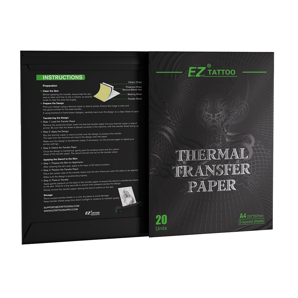 Wholesale EZ Tattoo 20 Sheets Per Bag High-Resolution Professional Tattoo Stencil Transfer Paper