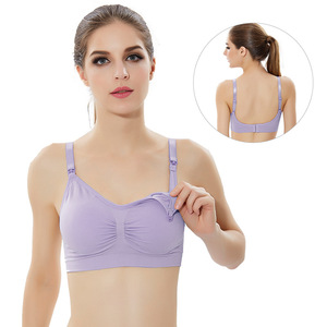 Sujetador de lactancia sin costuras de gran tamaño para lactancia posparto Maternidad Hebilla frontal sin cables Push-Up Intimates - Product Image 3