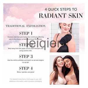 ถุงมือขัดผิวพรีเมียมพร้อมโลโก้สั่งทำ สำหรับขัดผิวกาย ถุงมืออาบน้ำ ถุงมือขัดผิว สำหรับขจัดคราบผิวแทนและโรคขนคุด - Product Image 5