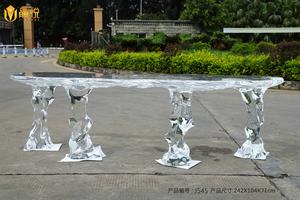 كرسي طاولة طعام من الراتنج الكريستالي الشفاف الفاخر من JingYue بتصميم مخصص، مصنوع يدويًا لغرفة المعيشة والفنادق والنوادي - Product Image 2