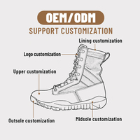 Bottes tactiques 2026 en cuir synthétique microfibre, bottes de combat désertiques de 8 pouces