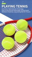 Ensemble de raquettes de tennis personnalisées de haute qualité avec logo, vente en gros, entraînement sportif, matériau en caoutchouc, OEM personnalisable, type de divertissement