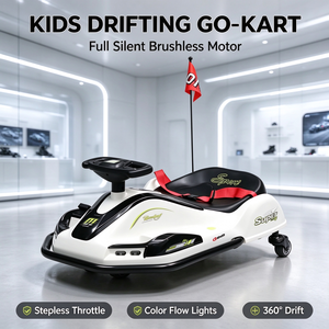 Çin Fabrikası Toptan Fırçasız Motorlu Çocuk Elektrikli Drift Kart Oyuncak Araba 360 Derece Dönüş Fonksiyonlu Deri Koltuklu Çocuklar İçin - Product Image 1