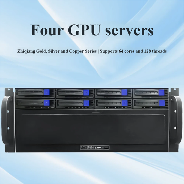 Simulation AI Fluid Computing 4U Rackmount Workstation-Dual Xeon Server Barebone System in Stock