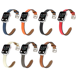 Correa de cuero Swift delgada para mujer, pulsera, correa de lujo para Apple Watch Ultra 8 49mm iWatch 8 7 3 SE 38/40/41/44/45mm - Product Image 2