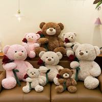 Nouveau style, ours en peluche rose multi-tailles pour la Saint-Valentin, jouet en peluche brun classique, ensembles de jouets en peluche pour la Saint-Valentin