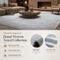 Tapis d'appoint en Tencel tissé à la main importé de qualité supérieure, largeur 5m, brillance soyeuse, tapis personnalisable pour hôtel de luxe et salon