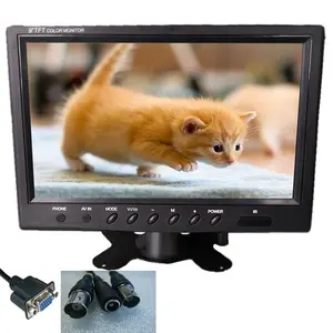 仪表板汽车监视器电脑9英寸薄膜晶体管液晶IPS 16:9宽屏15孔VGA BNC女性视频端口安全摄像机闭路电视监视器