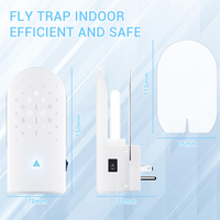 Attrape-insectes volants intelligents d'intérieur avec tube lumineux pour capturer les mouches, les moucherons, les moustiques et les papillons de nuit.