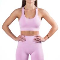 Offre Spéciale Logo personnalisé Sexy sans couture dos croisé à bretelles rembourré soutien-gorge entraînement débardeurs Yoga soutien-gorge respirant doux Yoga soutien-gorge