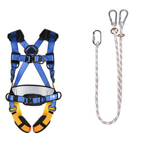 고강도 조절 가능한 전신 가을 체포 하네스 폴리에스터 허리 벨트 끈 링 작업 높이 안전 장비 - Product Image 5
