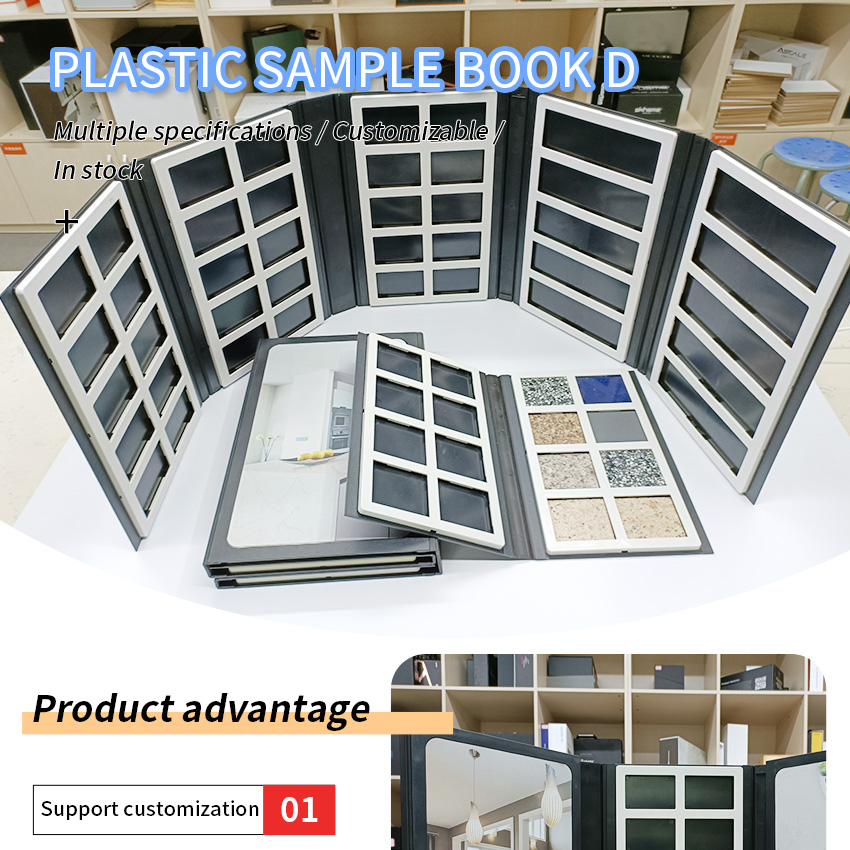 Hot Sale Marble Granite Quartz Display Custom Packing Catalog Plastic Sample Folders Tile Specimen Folder Stone Sample Book