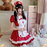 Costumes de Cosplay de Fille de Style Japonais Doux, Robe de Princesse Lolita, Croix, Grande Taille, Halloween, Nonne, Noël